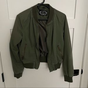 Army olive green bomber jacket